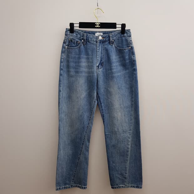 토템 블루 워싱 스트레이트 데님 팬츠 27사이즈