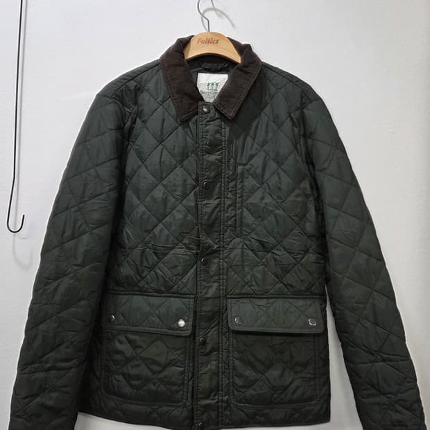 헨리코튼 퀼팅 자켓 다크 그린 남자 95