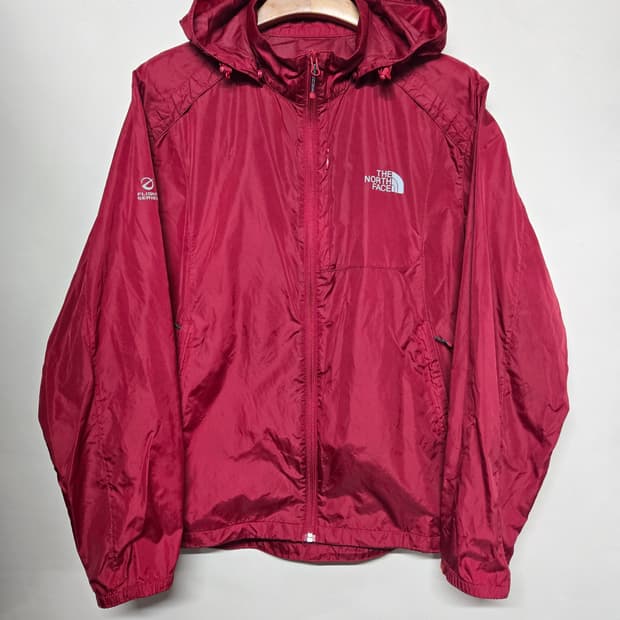 노스페이스 플라이트 후드 바람막이 다크레드105