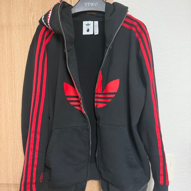 아디다스 x 베이프 샤크후드집업