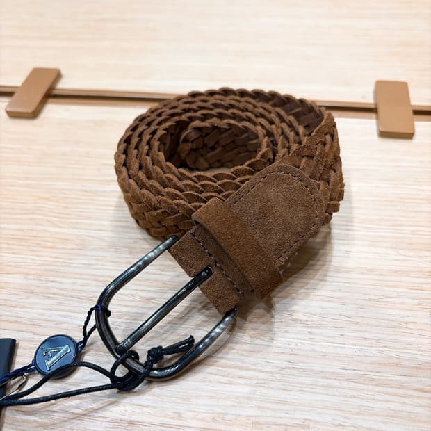 (정품/새상품) Anderson's 앤더슨즈 남성 브라운 스웨이드 벨트