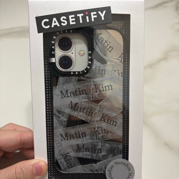 케이스티파이 x 마뗑킴 아이폰 테이프 맥세이프 호환 미러 케이스 실버 미