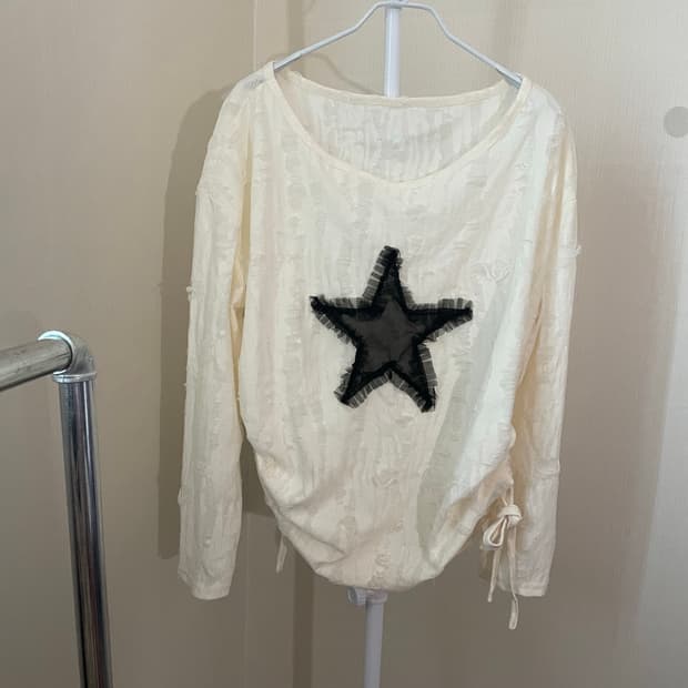 스타 포인트 빈티지 루즈핏 티 