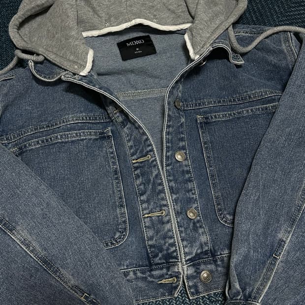 미쏘 후드 청자켓