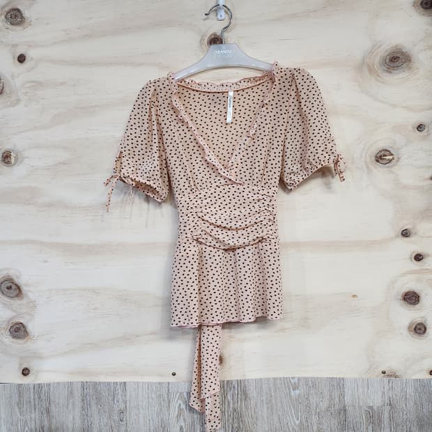 547) 하트 패턴 블라우스