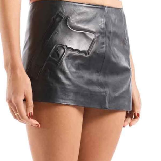 Ashley williams gun leather skirt