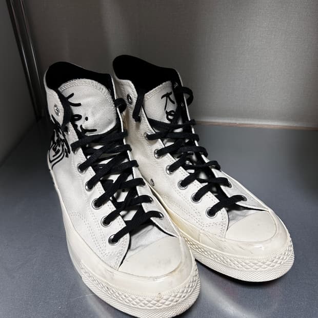 컨버스 x 키스 해링 척 70 하이 화이트 265