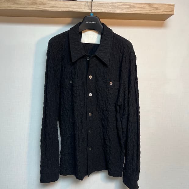 빈티지 크링클 퍼프 셔츠