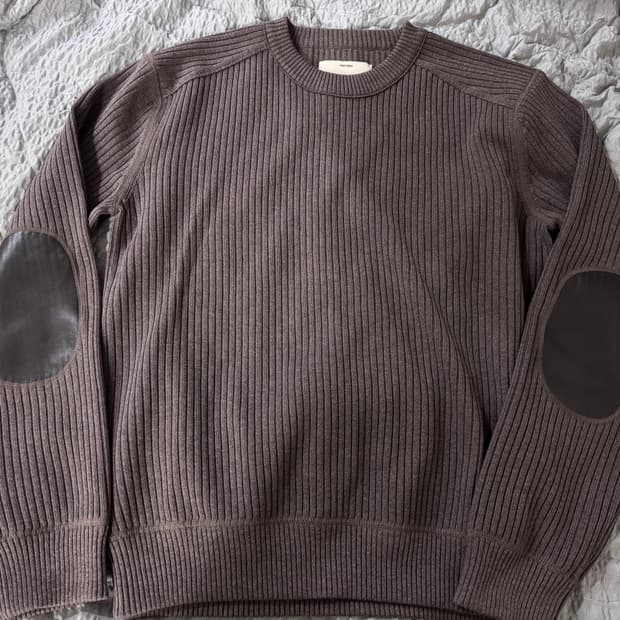 포터리 코튼 실크 크루넥 니트 모카브라운 1사이즈