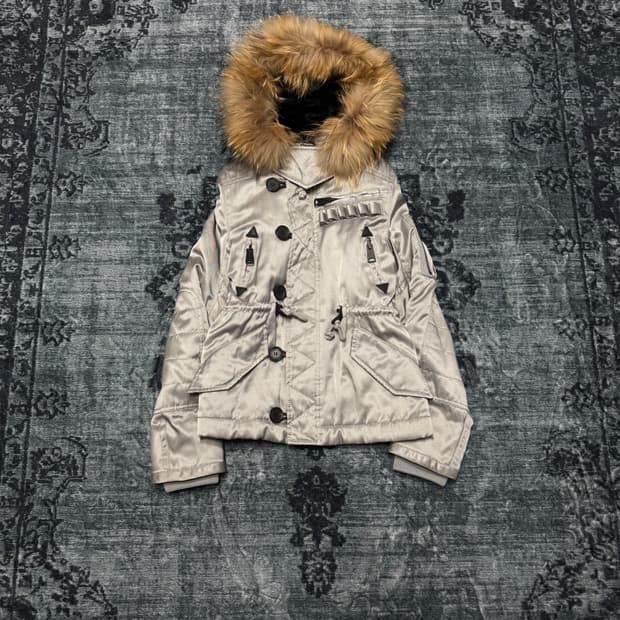 Moussy 00s fox fur trimming astronaut ja