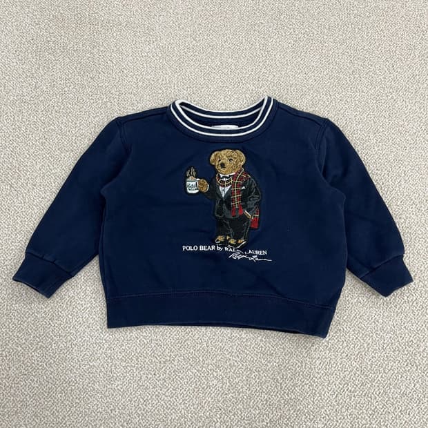 [18M] 폴로랄프로렌 키즈 베어 로고 맨투맨 스웻셔츠 0114M1