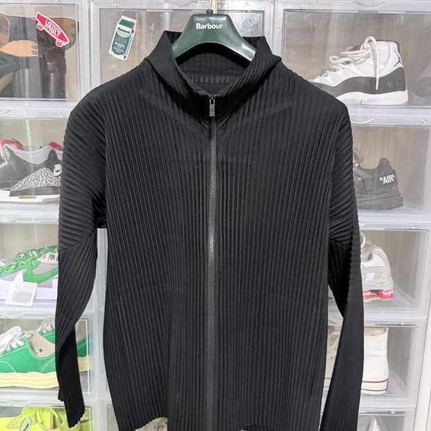 3size) 옴므플리셰 플리츠 집업 자켓