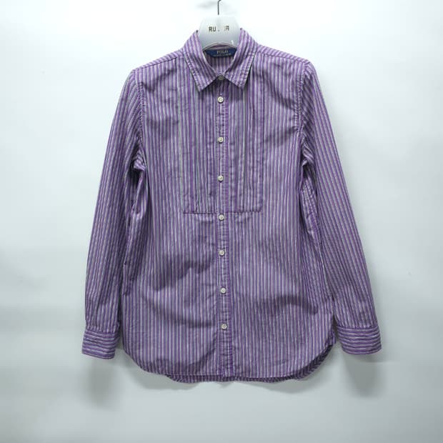 폴로 플리츠 스트라이프 셔츠 ( 여성 55 )