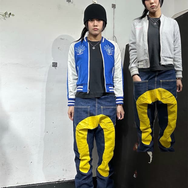 일본빈티지 Jennilove 양면 리버시블 스카잔 M