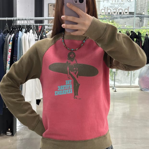 히스테릭글래머 히스걸 래글런 맨투맨