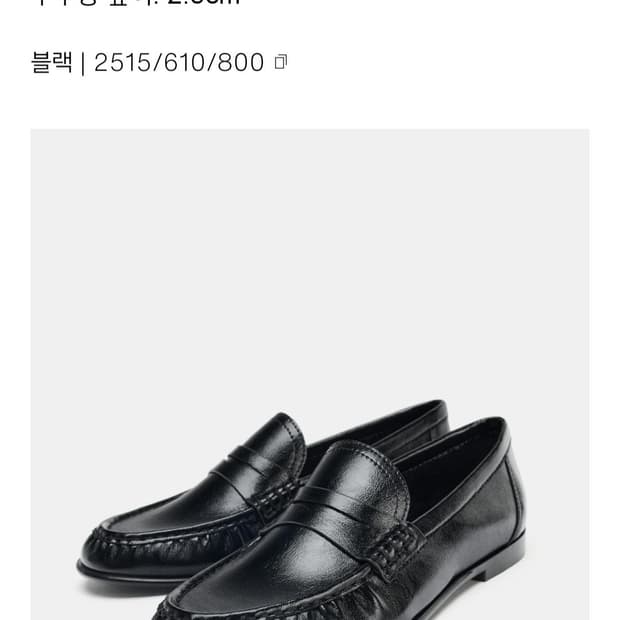 자라 소프트 셔링 로퍼 260