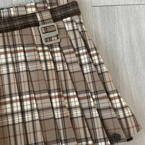 🤎글로니 haze twotone pleated skirt (새상품)