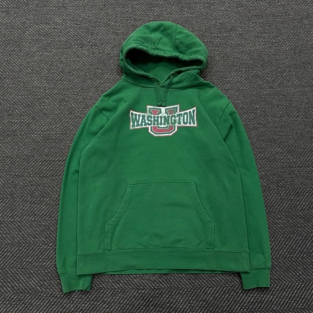 빈티지 워싱턴 프린팅 후드티v0424