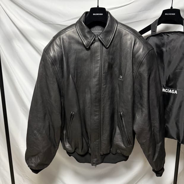 [S급/오버핏XS] 23FW 발렌시아가 택시 블루종 자켓 블랙 풀구성