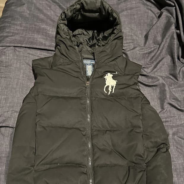 폴로 빅 포니 패딩조끼 블랙