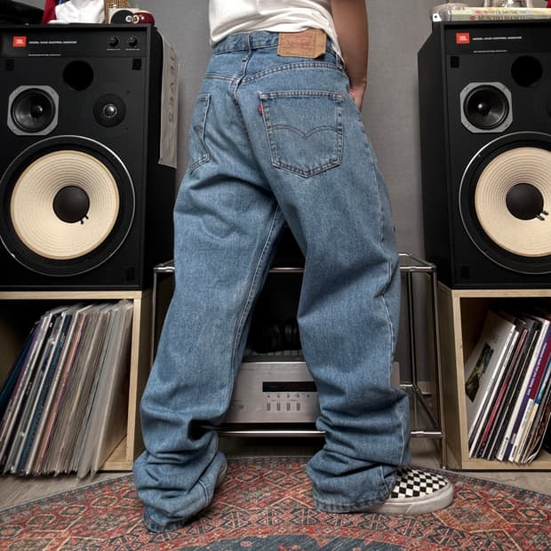 리바이스501 다운버튼 데님팬츠