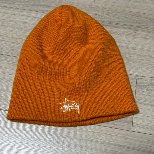 Stussy 스투시 베이직 스컬캡 비니 탠저린