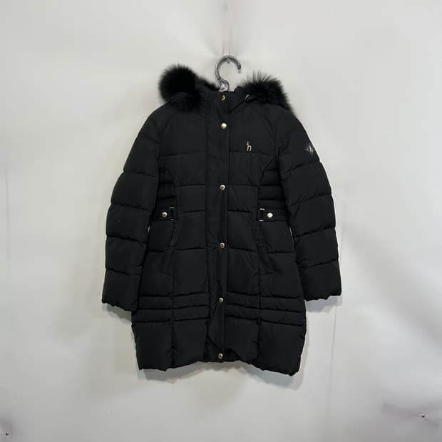 헤지스 키즈 구스다운 롱패딩 155