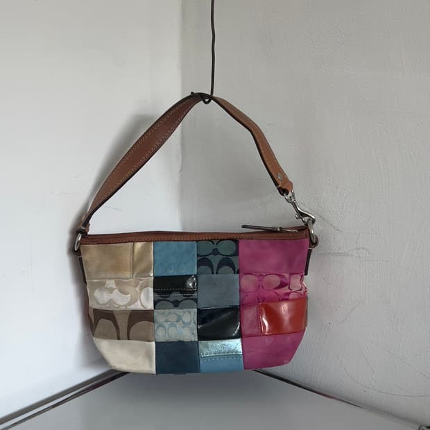 Vintage Coach patchwork shoulder bag