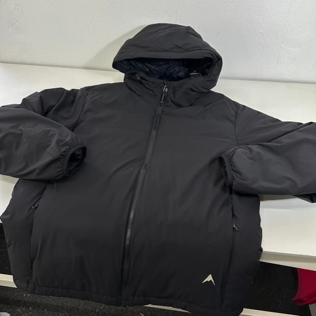 L 네파 블랙 후드 경량패딩점퍼