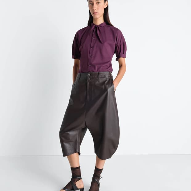 [34,36,38]르메르 26ss FOULARD 스카프 셔츠/그레이프