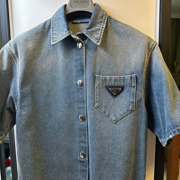 프라다 데님 셔츠 42