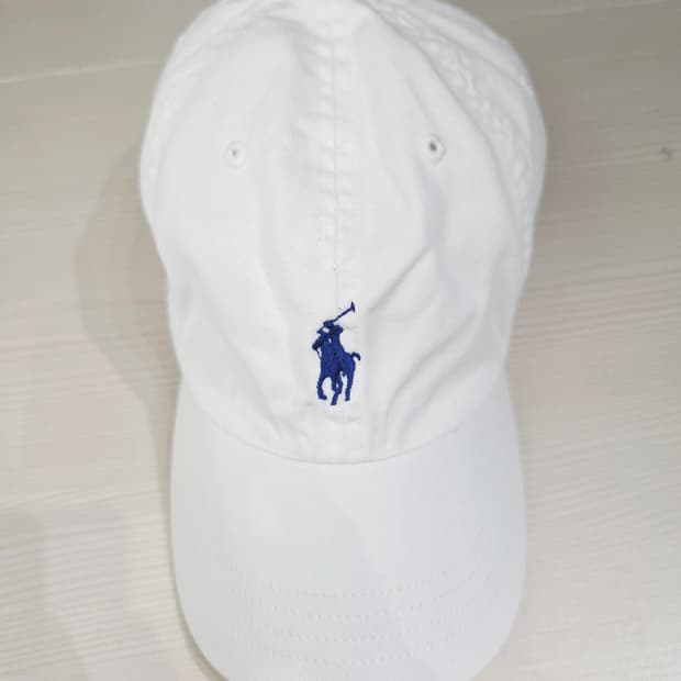 폴로랄프로렌 코튼 치노 볼캡 블루 포니