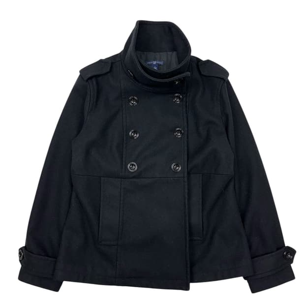 GAP 하이넥 더블 버튼 울 피코트