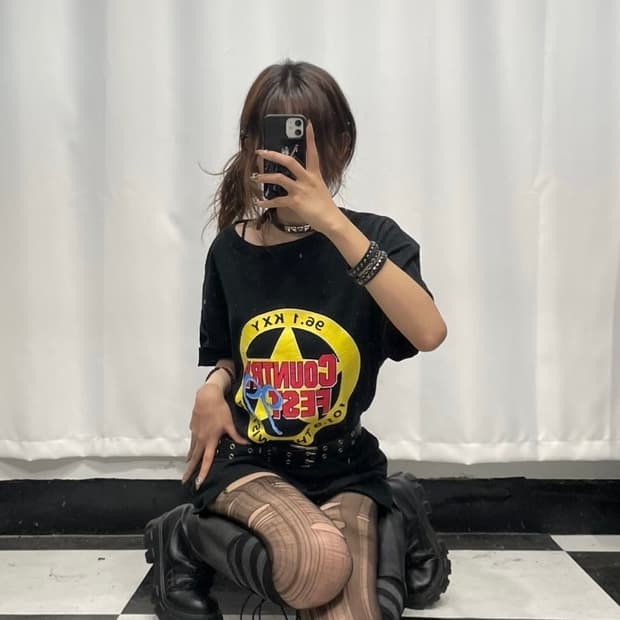🎸블랙 프린팅 티셔츠🎸