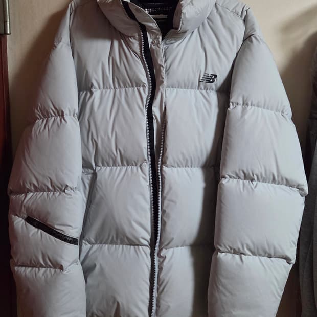 뉴발란스 구스다운 패딩 105 라이트 그레이
