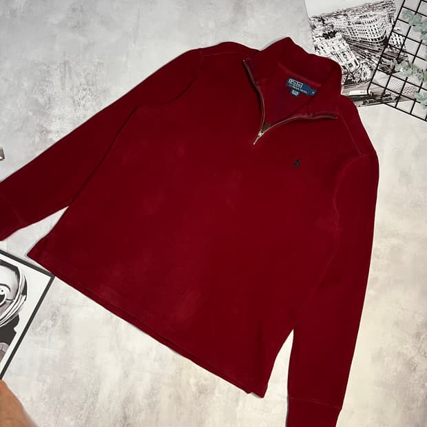 폴로 랄프로렌 반집업 니트