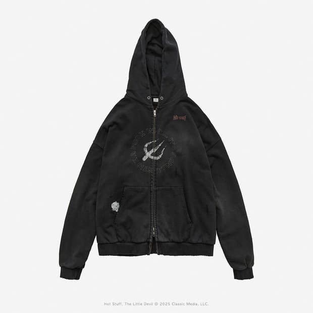 [3]폴리테루 핫스터프 스피어 집 후디 블랙