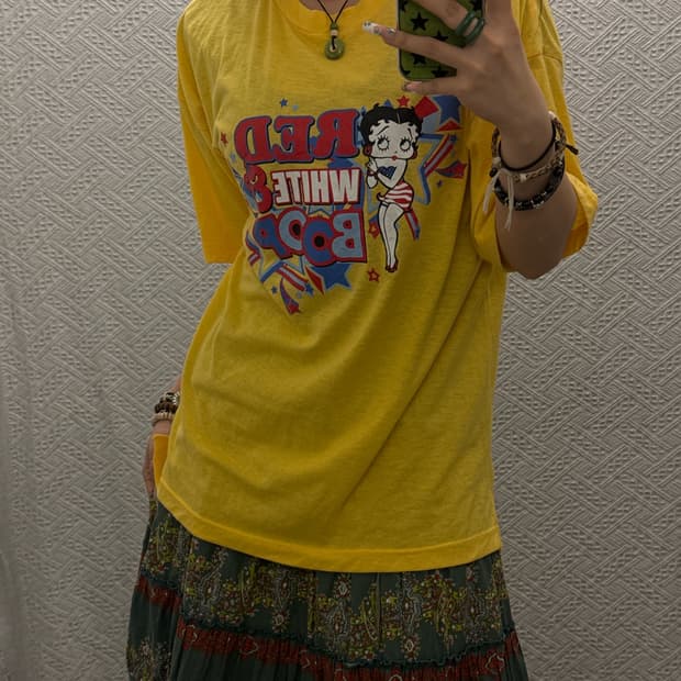 베티붑 빈티지 올드스쿨 레트로 90's 키치 프린팅 반팔티 K0164