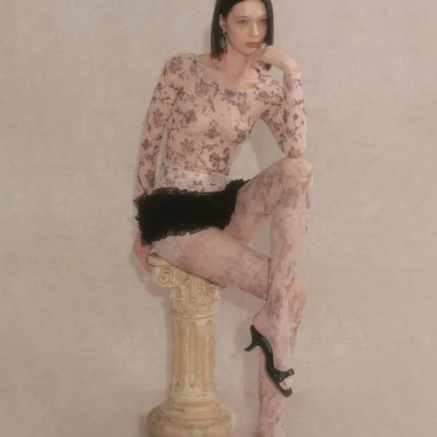 2000아카이브 hazel mesh top