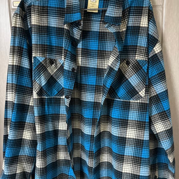 카키스 쉐도우 체크셔츠 블루 L