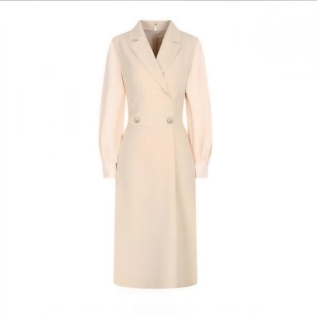 [55]JJ지고트 플리츠 볼륨 소매 카라 원피스