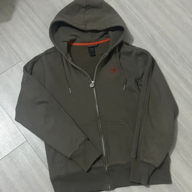 🐻아디다스 브라운 삼선 후드집업🤎
