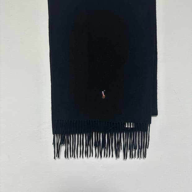 폴로 랄프로렌 램스울 머플러 블랙