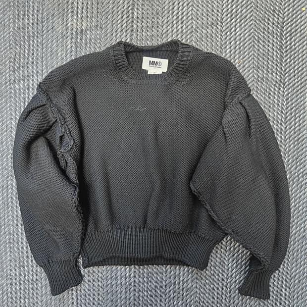 Mm6 오버핏 크롭 니트