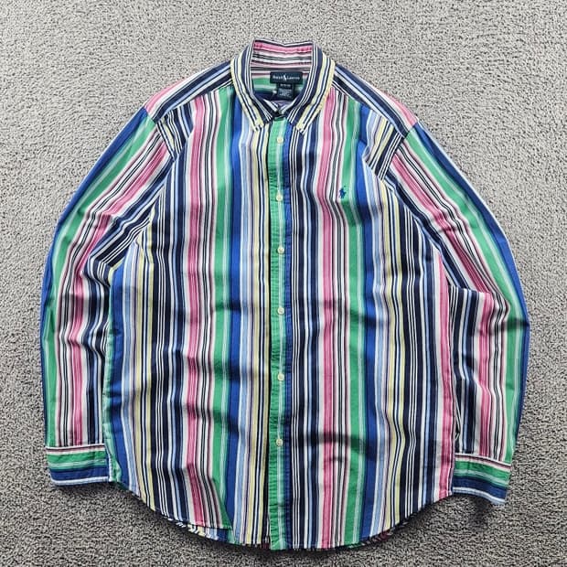 폴로랄프로렌 멀티컬러 스트라이프 패턴 셔츠 ( XL ) / 11027