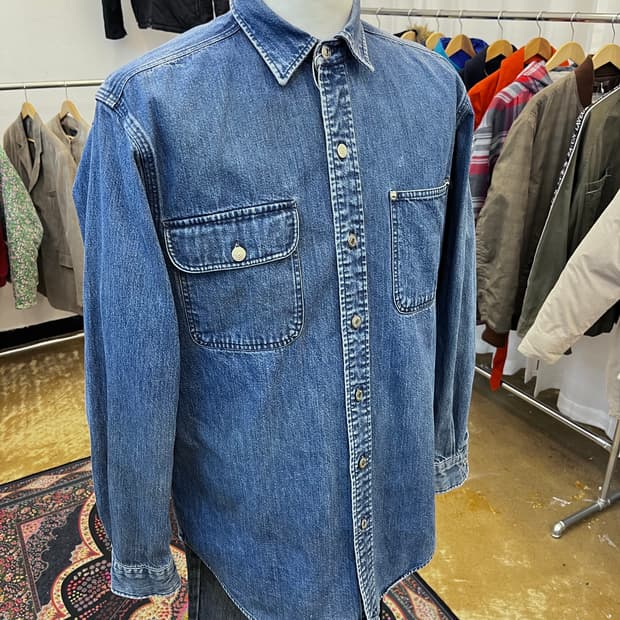 폴로 랄프 로렌 더블 포켓 데님 셔츠