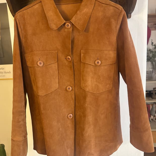 standalone 스탠드얼론  고트 가죽 셔츠 브라운 (1 사이즈)