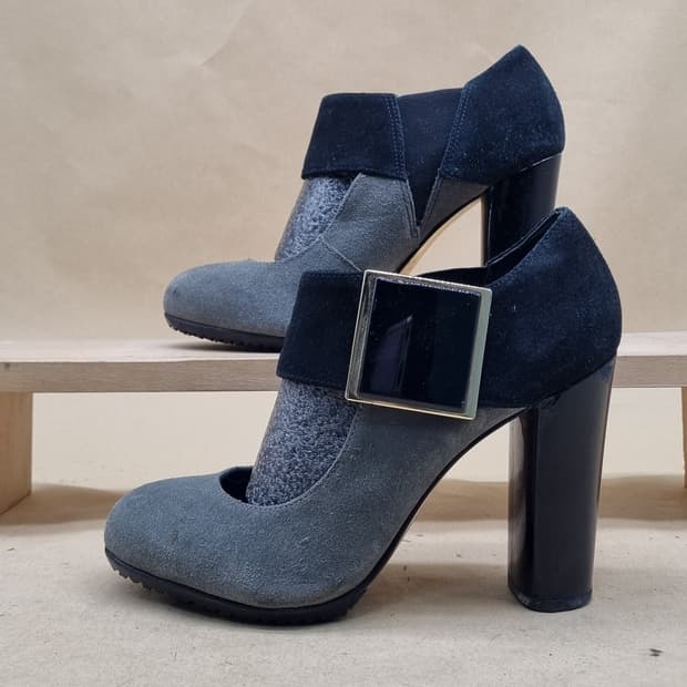 토리버치 스웨이드 여성 하이힐 6.5 235 굽10