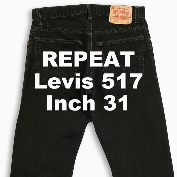 빈티지 리바이스 517 흑청 블랙진 31 인치 LV5173380
