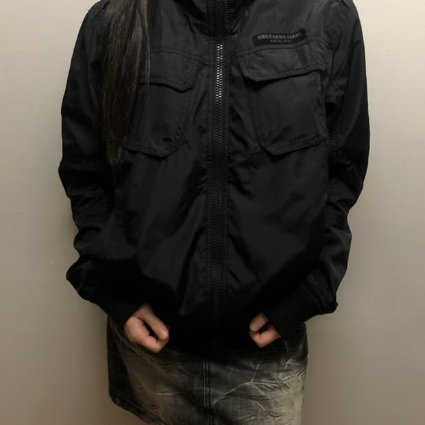 빈티지 버커루 블랙 점퍼